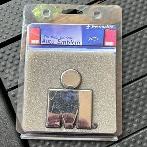 Ironman M Dot chrome auto emblem